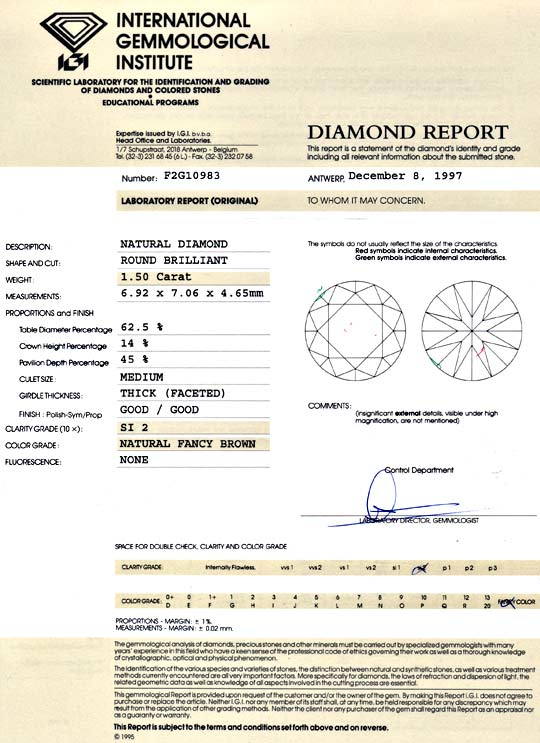 Foto 9 - 1,50 Brillant Natural Fancy Brown IGI Expertise Diamond, D5975