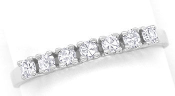 Foto 1 - Halbmemory Allianz Ring 0,18ct Diamanten, 14K Weißgold, R8543
