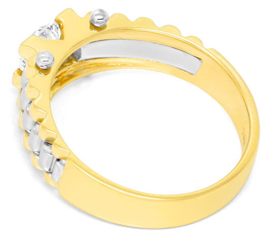 Foto 3 - Brillant-Diamant-Ring 0,70ct Gelbgold-Weißgold, S9137